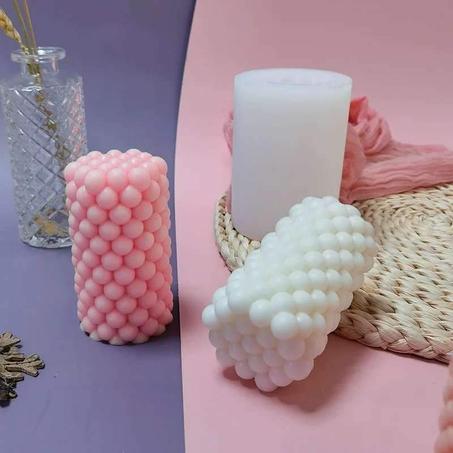 MOULE BOUGIE A BULLES CYLINDRIQUE