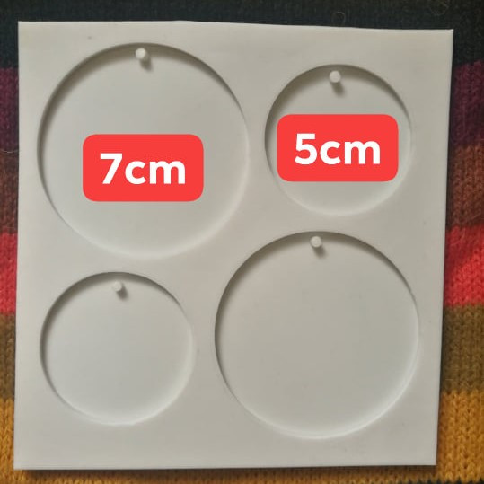 PLATEAU*4 CERCLES ROND 5 ET 7 CM