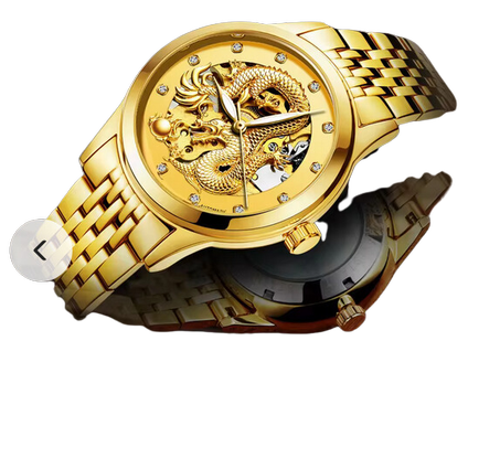 Quartz Wrist Watch Diamonds Men Watch