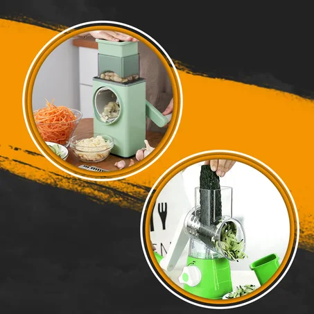 عرض New 3in1 Slicer القطاعة الحديثة ٣*١ + مبشرة الطبل العجيبة 3in1 Slicer