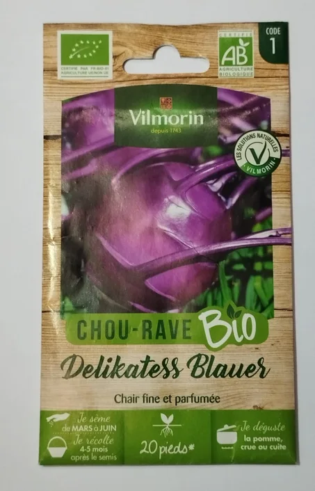les grains de chou-rave violet.