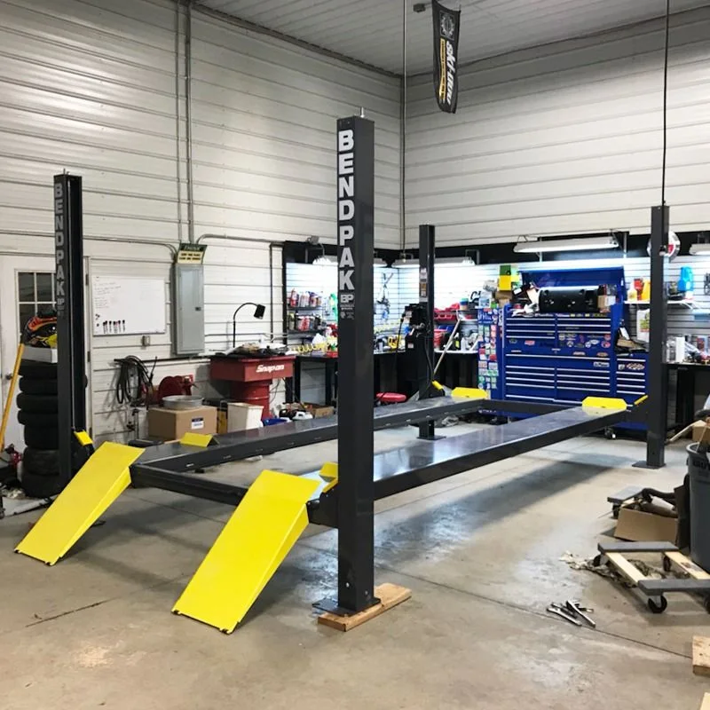 BendPak HD-9XW 9,000 Lb. High-Rise Four-Post Lift | ALI Certified | Extra-Wide & Extra-Tall Storage Solution
