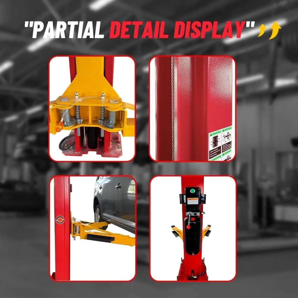 KATOOL® KT-M110 11,000-lb. Capacity Two-Post Lift | Heavy-Duty Clear Floor Design | CE Certified Powerhouse