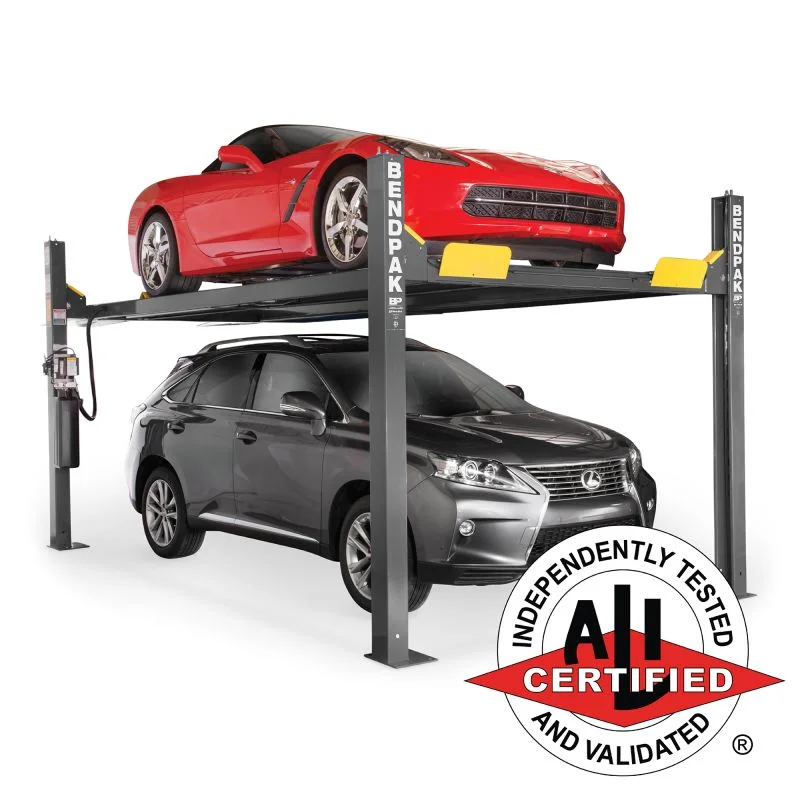 BendPak HD-9XW 9,000 Lb. High-Rise Four-Post Lift | ALI Certified | Extra-Wide & Extra-Tall Storage Solution