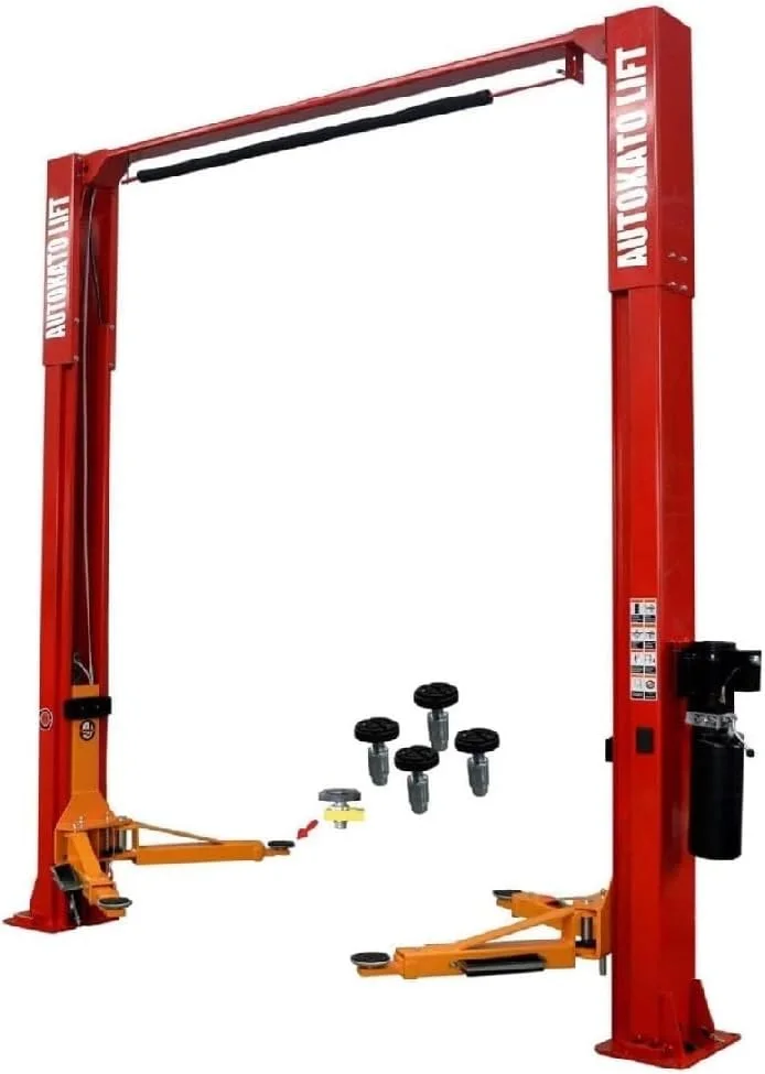 KATOOL® KT-M120L 12,000-lb. Capacity Two-Post Lift | Extra Height 167” (4.235M) | Heavy-Duty Clear Floor Hoist