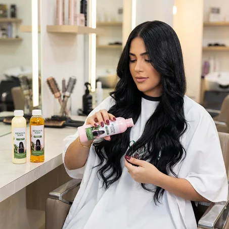 Set Renova Hair Alisa y suaviza el cabello + Champú y laca orgánicos