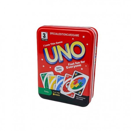 بطاقة لعب أونو في صندوق معدني UNO Cards