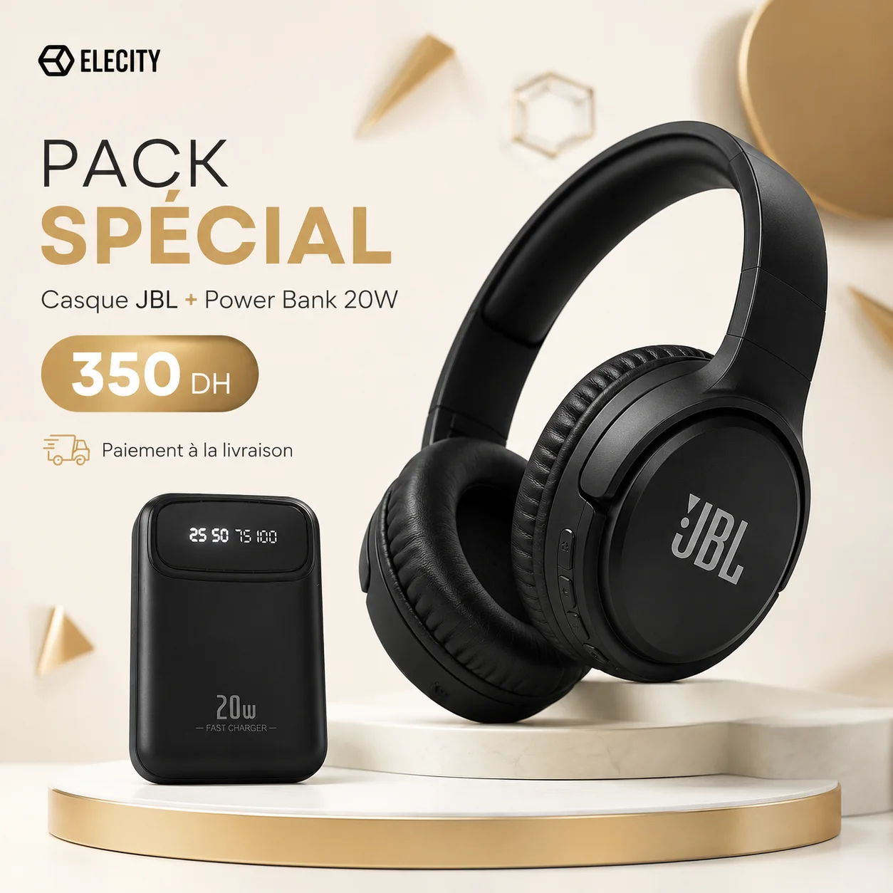 PACK LIMITÉ JBL + Power Bank 20W🎧 + 🔋  — Offre Limitée
