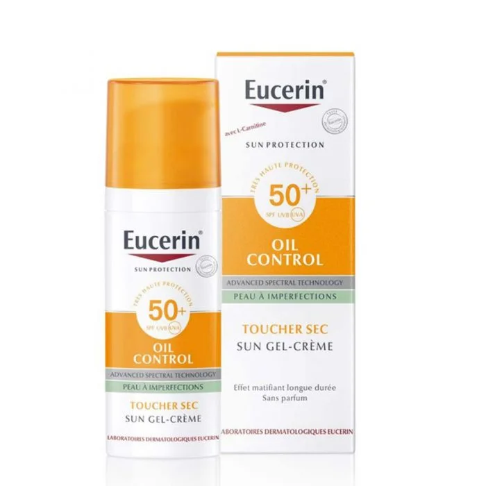 EUCERIN Sun Protection Oil Control - كريم جل جاف الملمس عالي الحماية SPF50 + مضاد للعيوب البشرة الدهنية - 50 مل