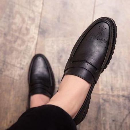 Oxford Chaussures D'affaires Formelles Hommes Loafers Noir