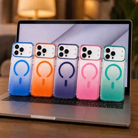 كوفر آيفون Polo SantaBarbara بتدرّج لوني مع MagSafe وإطار كاميرا بارز
