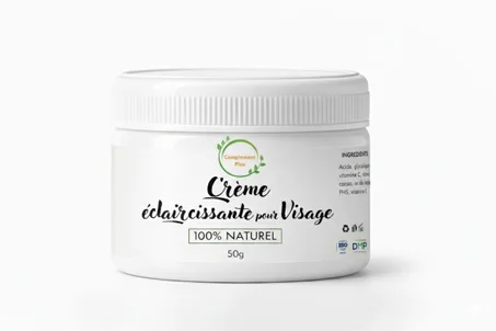 Crème Éclaircissante Visage Naturelle au Rétinol - Éclat & Uniformité (50g)