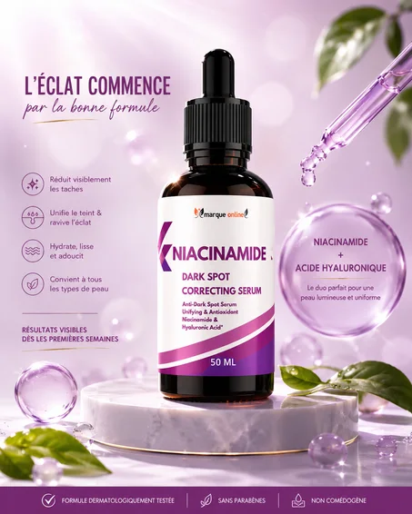 Sérum Niacinamide Éclat & Anti-Taches 50ML– Teint Unifié