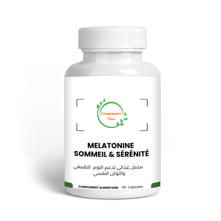 Mélatonine naturelle – Complément pour un sommeil réparateur & détente 60 Capsules