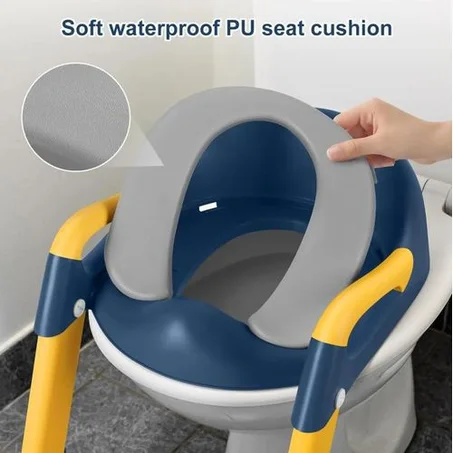 Réducteur de Toilette avec Marchepied – Apprentissage Autonome bleu et jaune