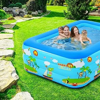 Piscine gonflable pour enfants,souple gonflable, piscine d’été fraîche pour enfants et famille, piscine gonflable pour jardin, intérieur ou extérieur 105-83-33