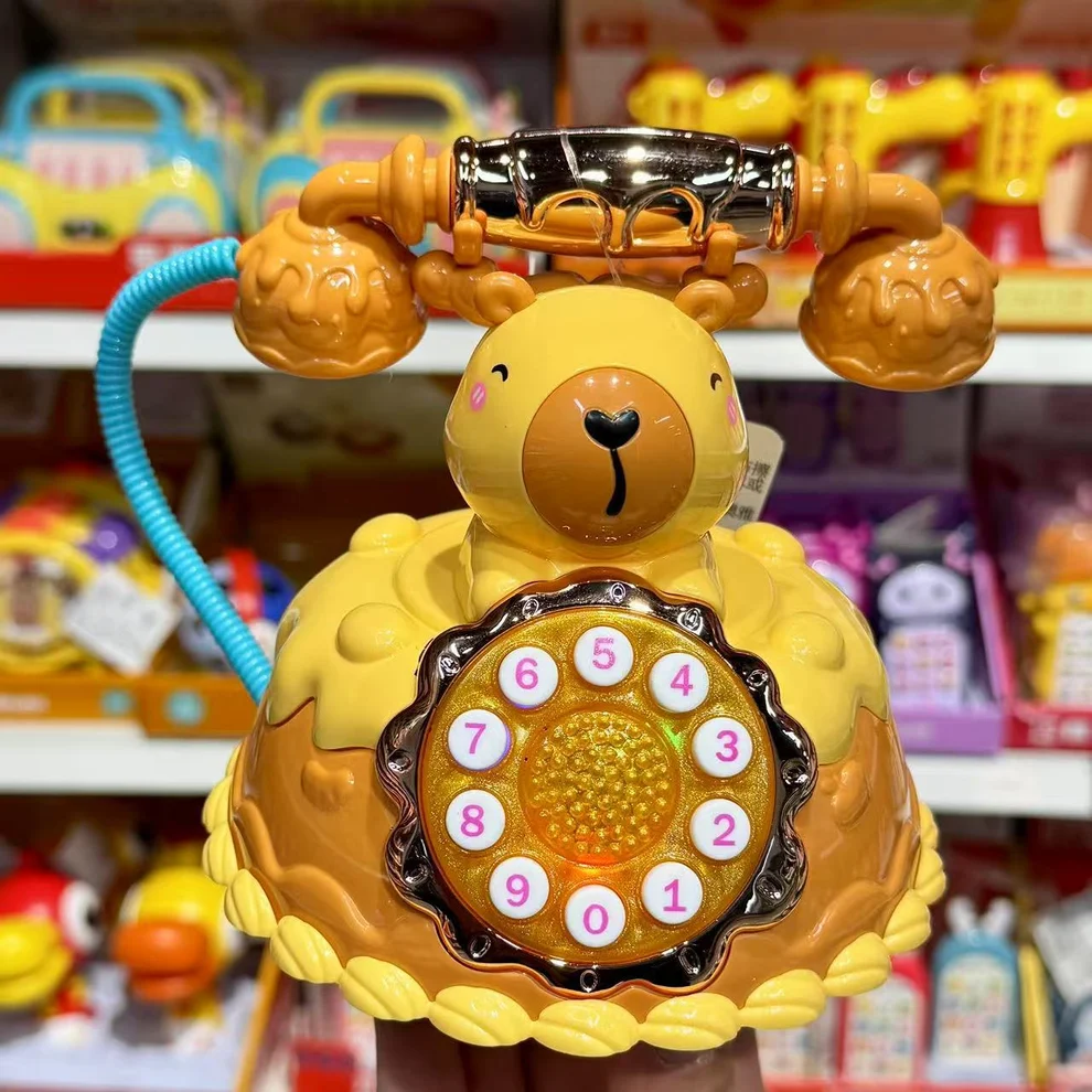 Téléphone Capybara pour Eenfants – Jouet éducatif Sonore et Lumineux - Orange