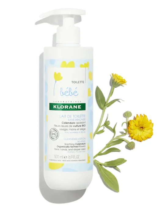 Klorane Bébé – Lait de Toilette Sans Rinçage (500 ml)