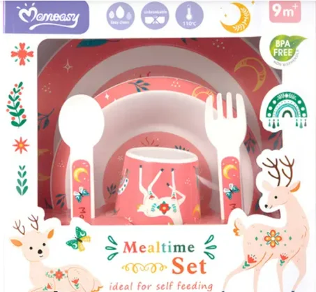 Set de vaisselle pour enfants – Thème marin (Momeasy)