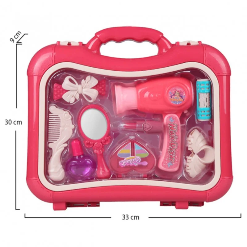 coffret de coiffure avec sèche-cheveux pour filles