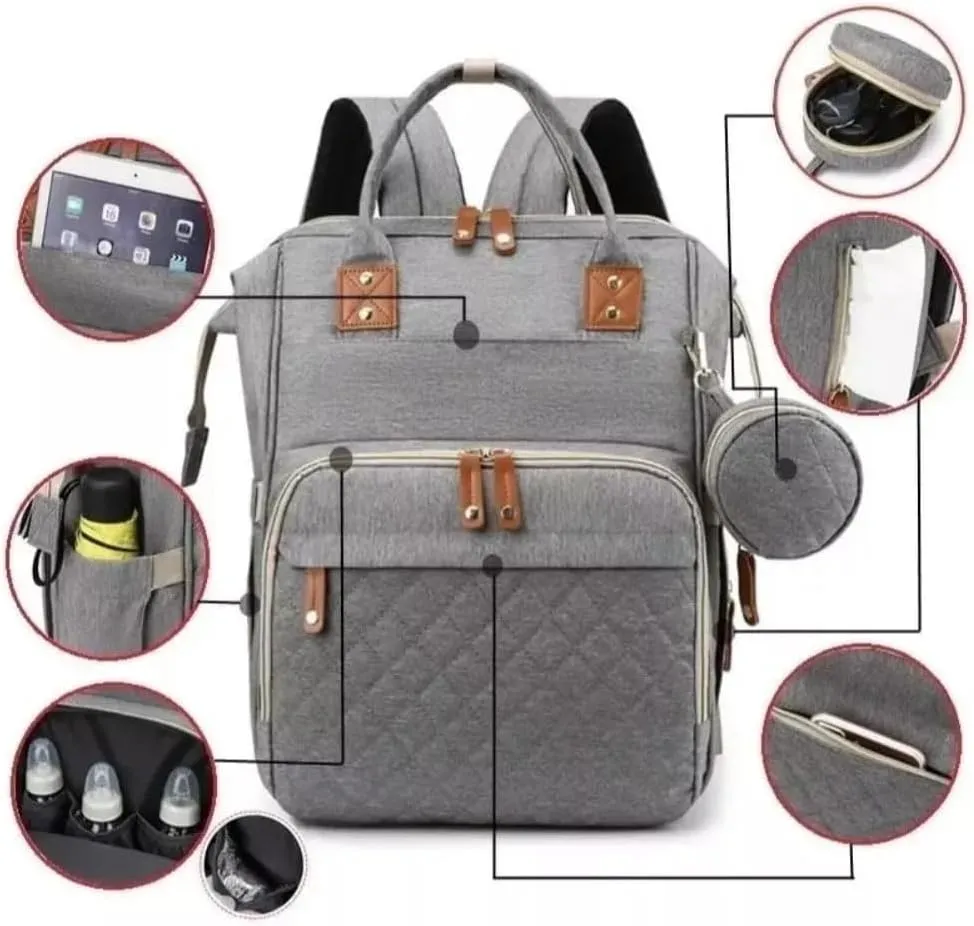 Sac à dos bébé & maman Gris Clair
