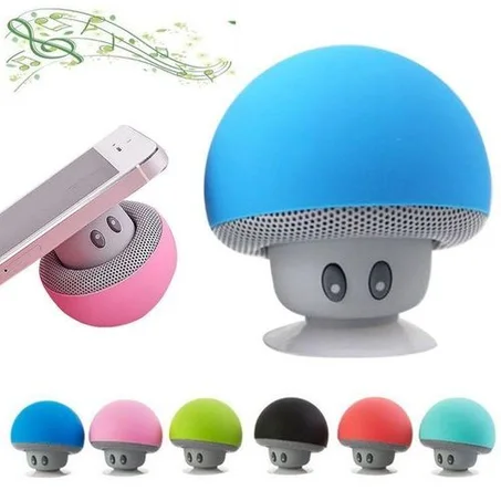 Enceinte bluetooth champignon mignon bleu
