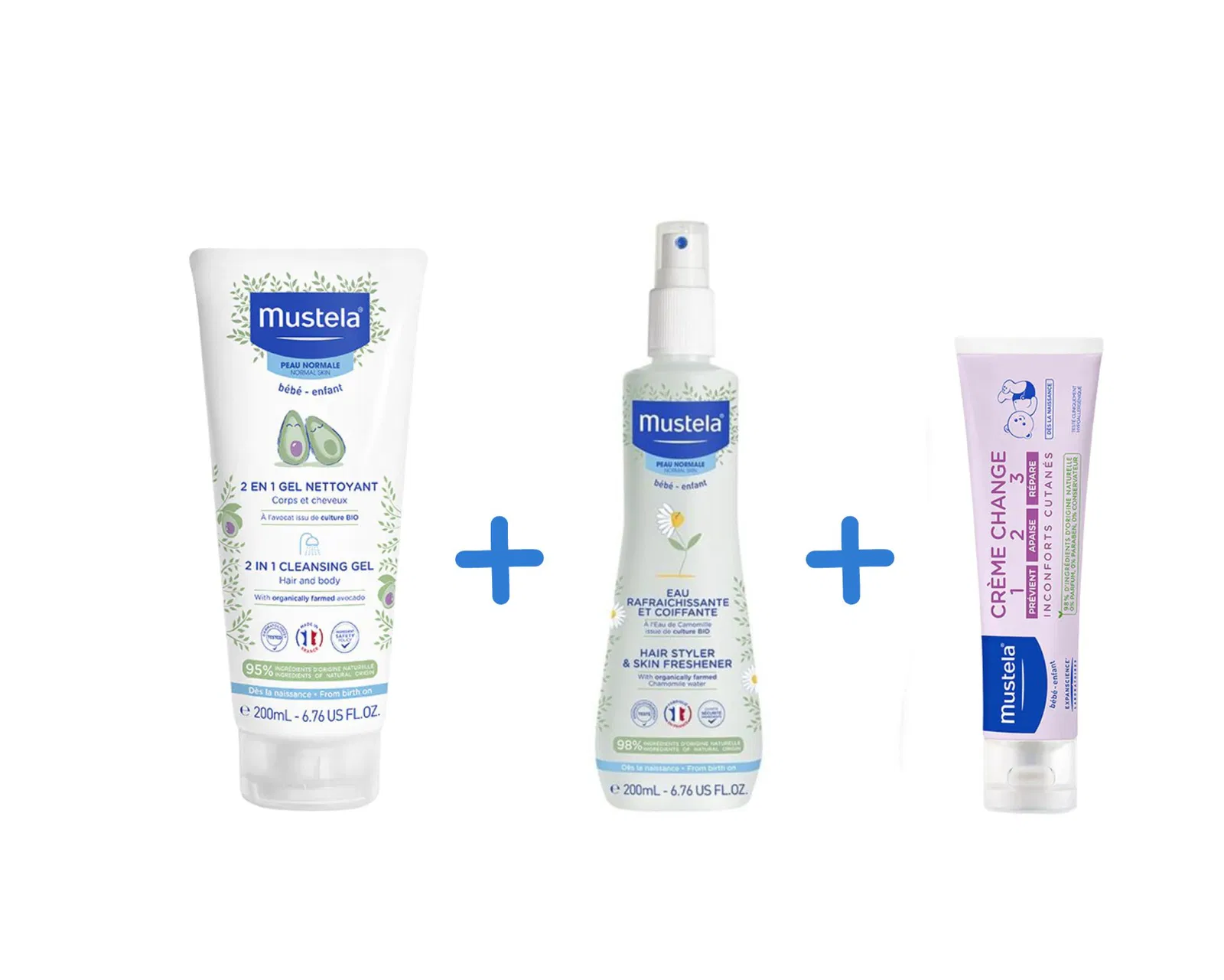 Pack Soin Quotidien Bébé – Mustela Peau Normale (3 Produits Essentiels)