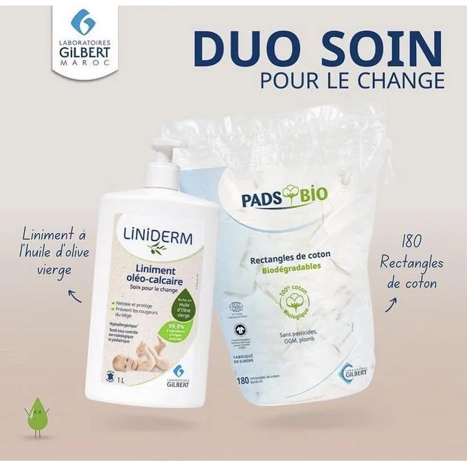 Duo Soin pour le Change – Liniment + Cotons Biodégradables