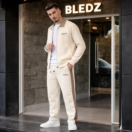 ⚭ طقم رجالي موضة 2026 Gucci Blanc ⚭