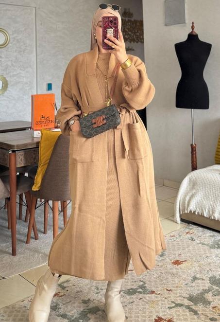 🤎 طقم صوفي أنيق – إطلالة راقية في كل مناسبة 🤎