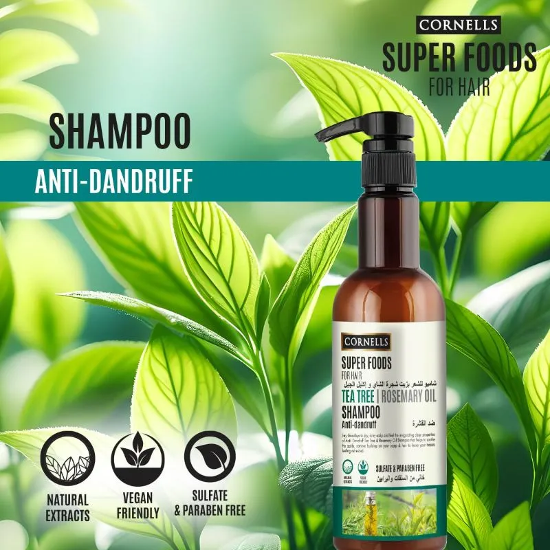 شامبو بزيت شجرة الشاي وإكليل الجبل تركيبة فعّالة