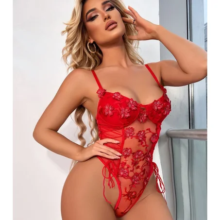 Body De Lingerie En Dentelle À Armature Jarretière