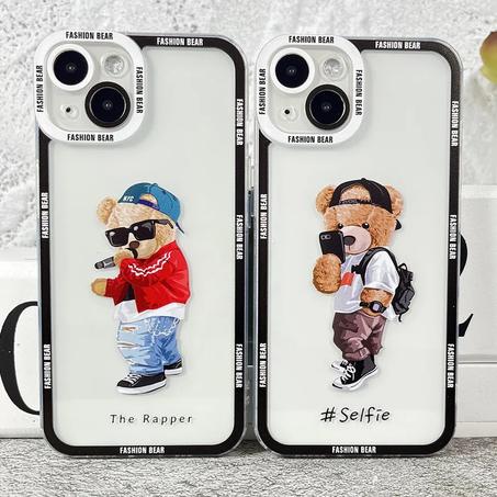 Coque de Téléphone Fashion Sports Bear Angel Eyes en Silicone Souple pour iPhone 12 Pro