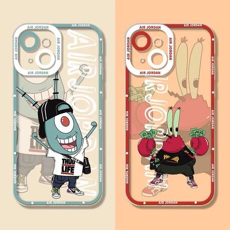 Coque de téléphone Star SpongeBob, coque en silicone souple pour iPhone 15 14 13 12 11 Pro Max Mini XS X Poly SE 6 6S 7 8 Plus SE, 2020