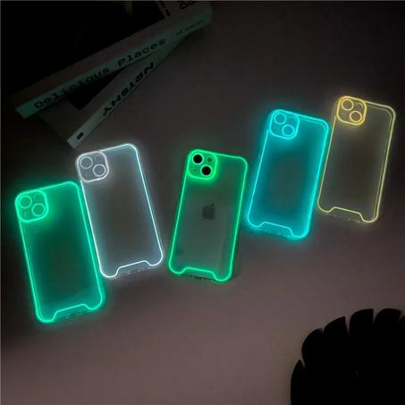 Coque de téléphone antichoc en silicone souple transparent  Night Light, coques arrière pour iPhone 14 11 12 13 14 Pro Max 15 Pro X Poly XS Max