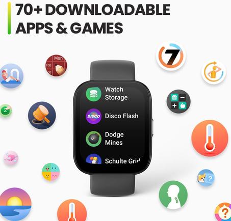 ميز فيت ساعة ذكية بيب 5 46 ملم، نظام تحديد المواقع، امازون اليكسا مدمجة، مكالمات بلوتوث، بطارية 10 ايام، معدل ضربات القلب وVO2 ماكس، مراقبة صحة النوم، تطبيق تتبع اللياقة البدنية بالذكاء الاصط