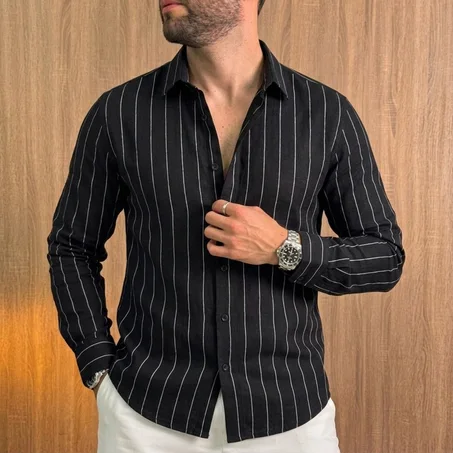 Chemise à rayures en Lin™