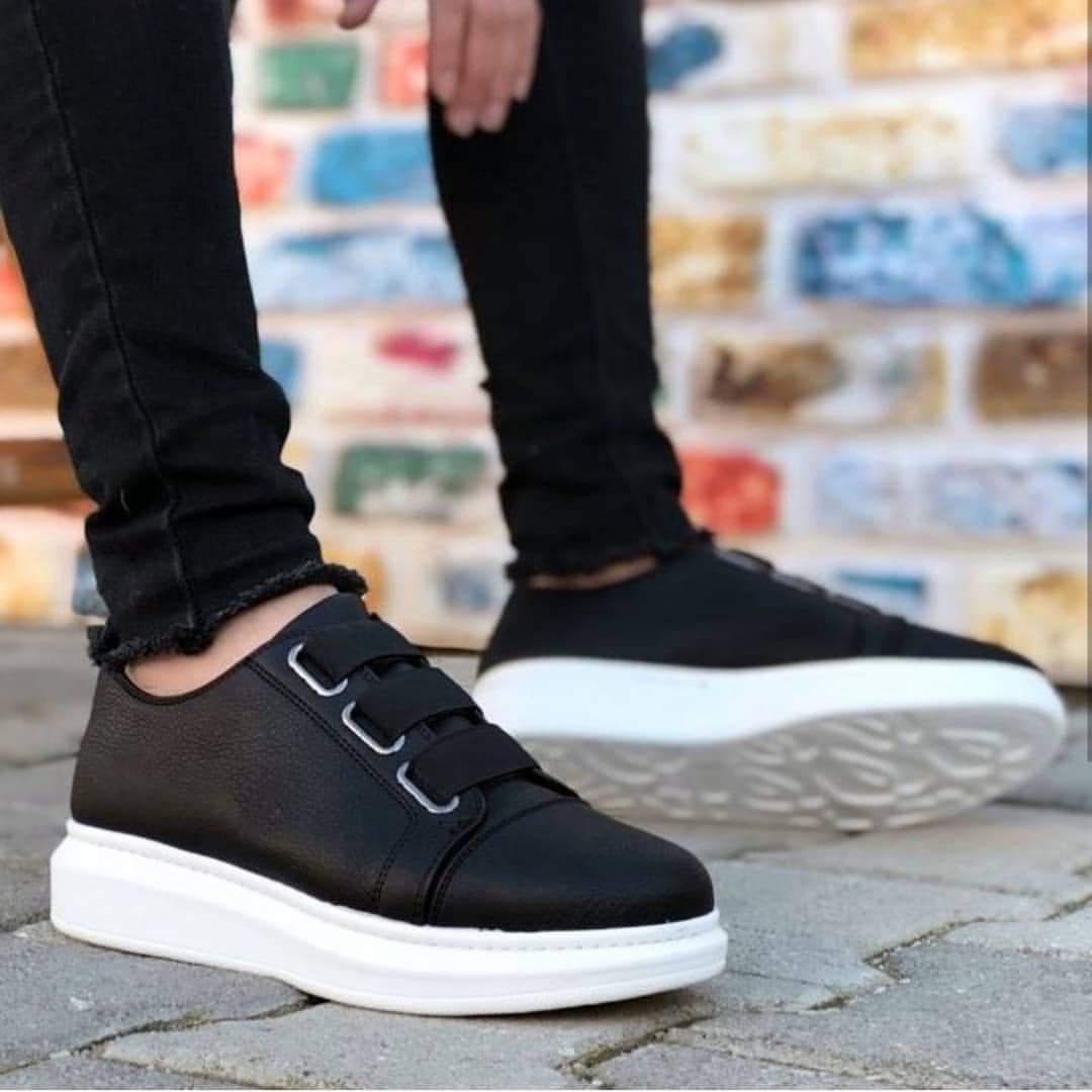 Platform Velcro Triple‑Strap Sneaker