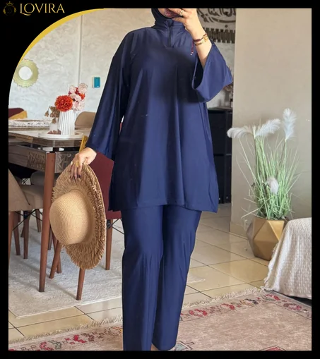 Burkini 4 pc Pantalon Tunique Bonnet Hijab