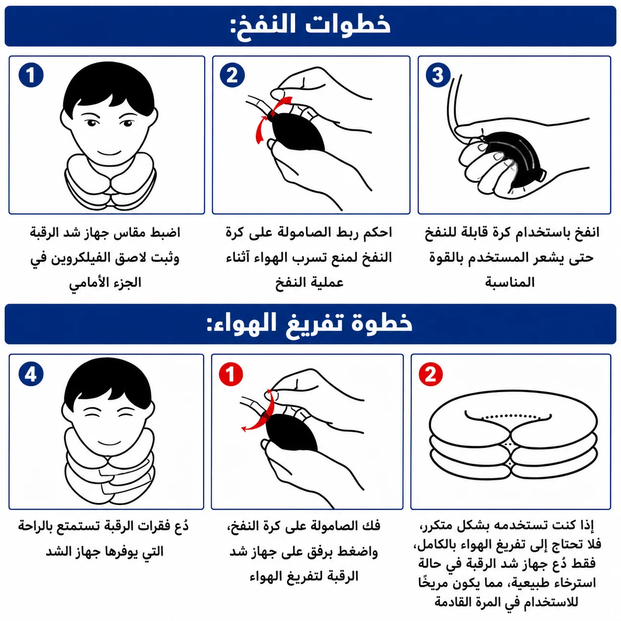 مخدة مساج هوائية للرقبة