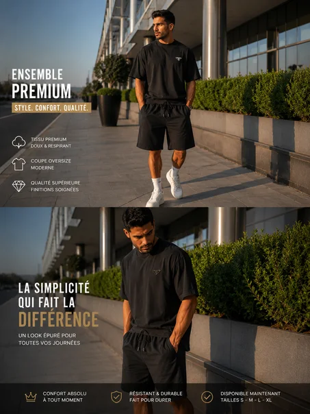 ENSEMBLE PREMIUM OVERSIZE — STYLE & CONFORT