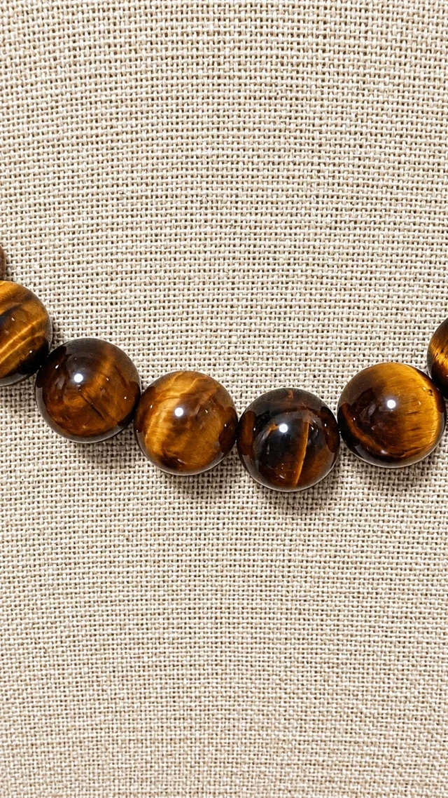 Collar Premium de Ojo de Tigre Natural | Elegancia, Energía y Protección