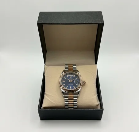 ROLEX HOMMES ROSE GOLD TABLEAU NOIR OFFRE BOITE SIMPLE