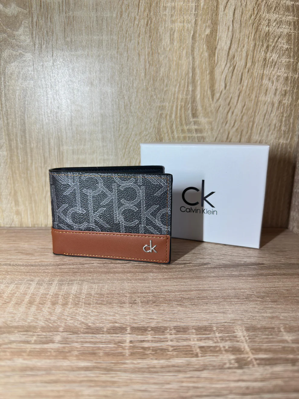 PORTE MONNAIE CK MARRON HOMMES