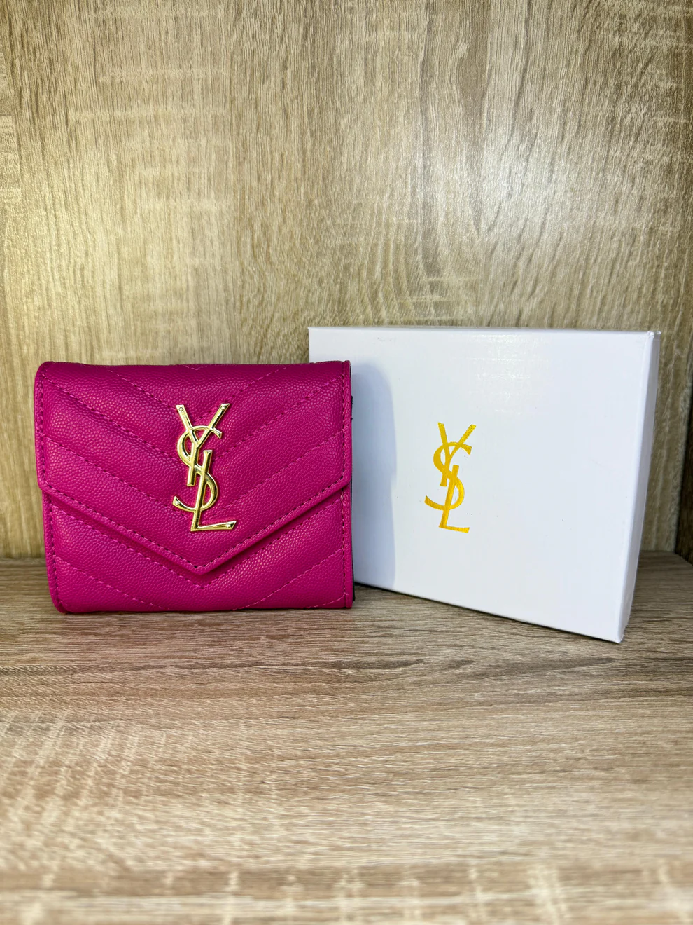 PORTE MONNAIE ROSE YSL FEMMES ROSE FUSCHIA