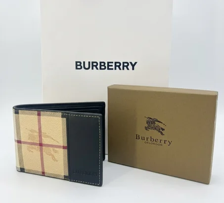 PORTE MONNAIE BURBERRY BEIGE HOMMES AVEC SACHET