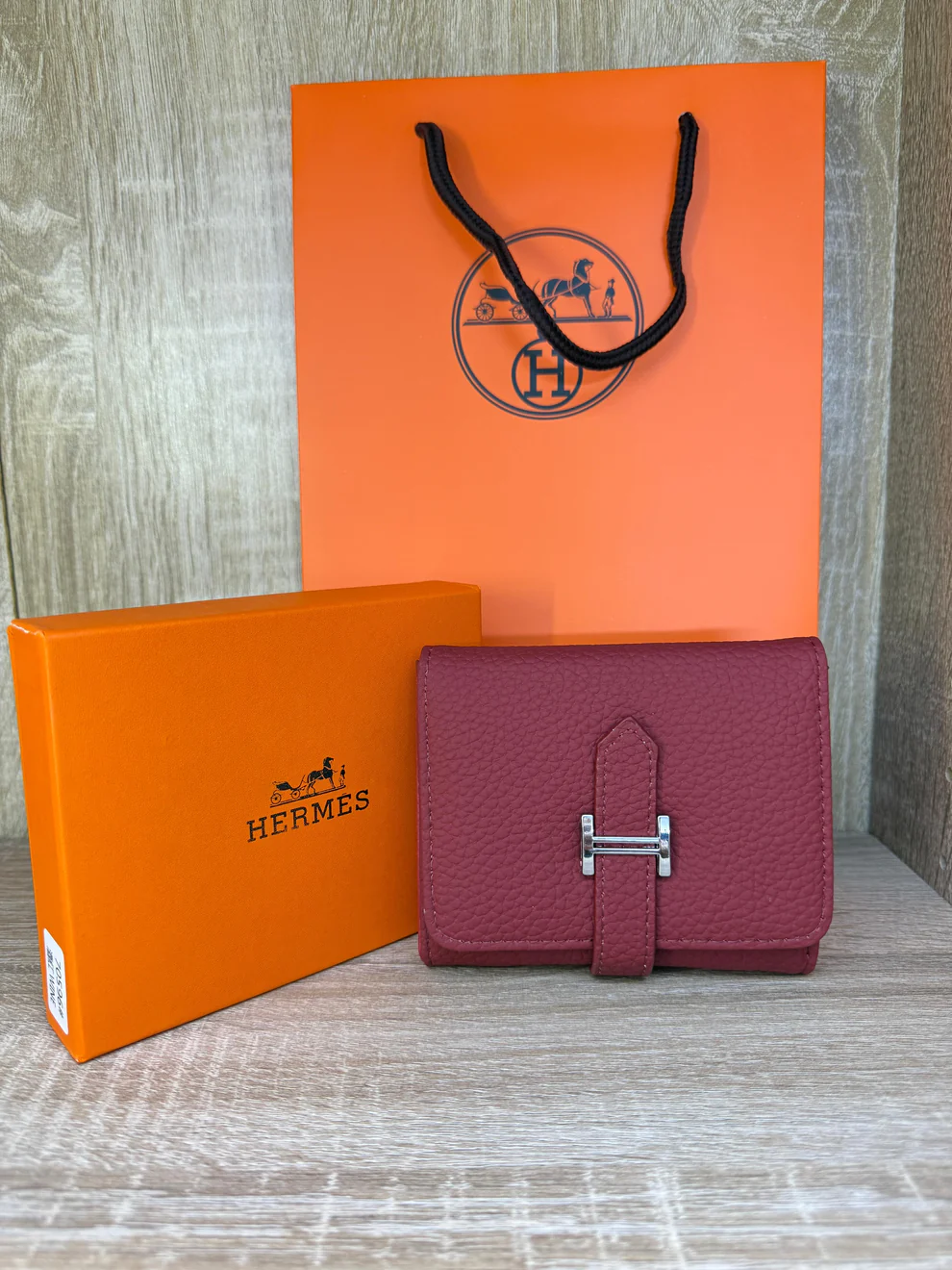 PORTE MONNAIE HERMES FEMMES BORDEAUX