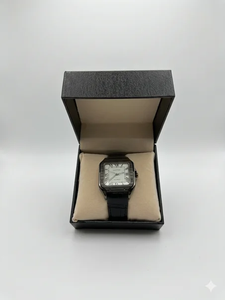 CARTIER SANTOS HOMMES CUIR BOITE SIMPLE
