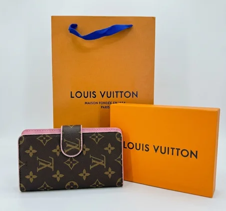 PORTE FEUILLE + MONNAIE + TELEPHONE FEMMES LV ROSE