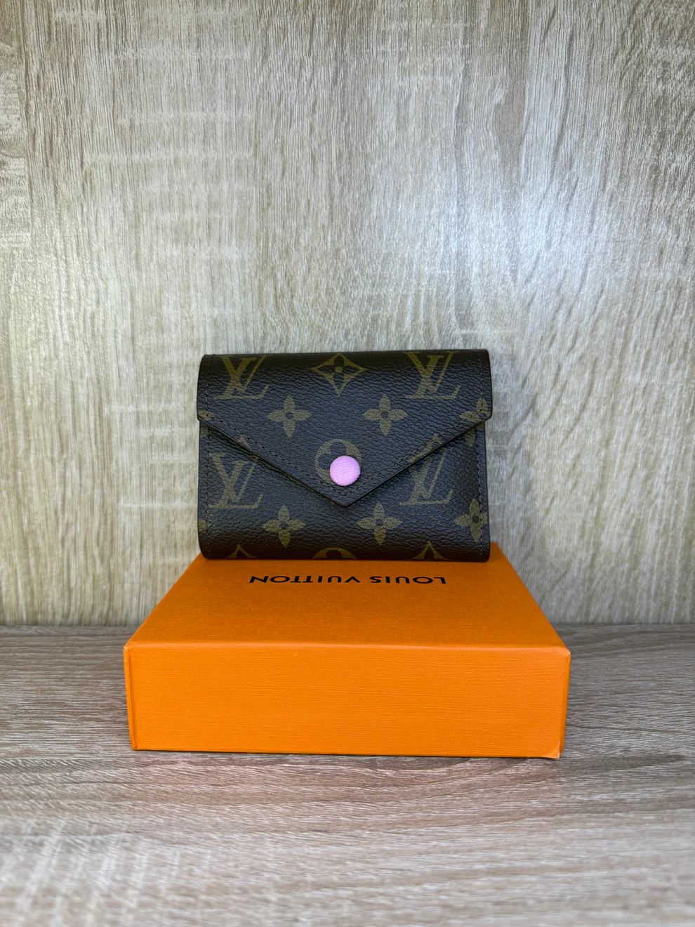 PORTE MONNAIE FEMMES LV MARRON ROSE BEBE